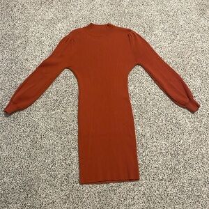 Rust brown/orange sweater dress
